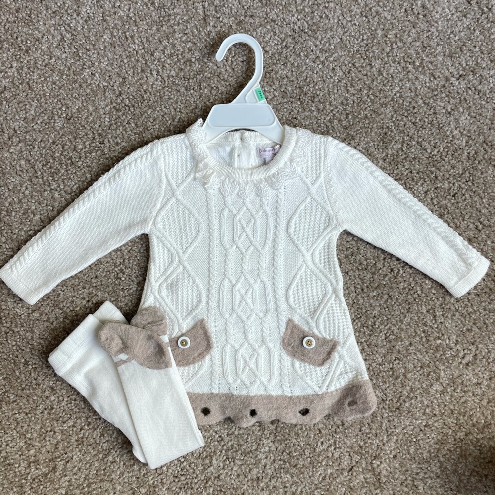 Baby girl dress w tights